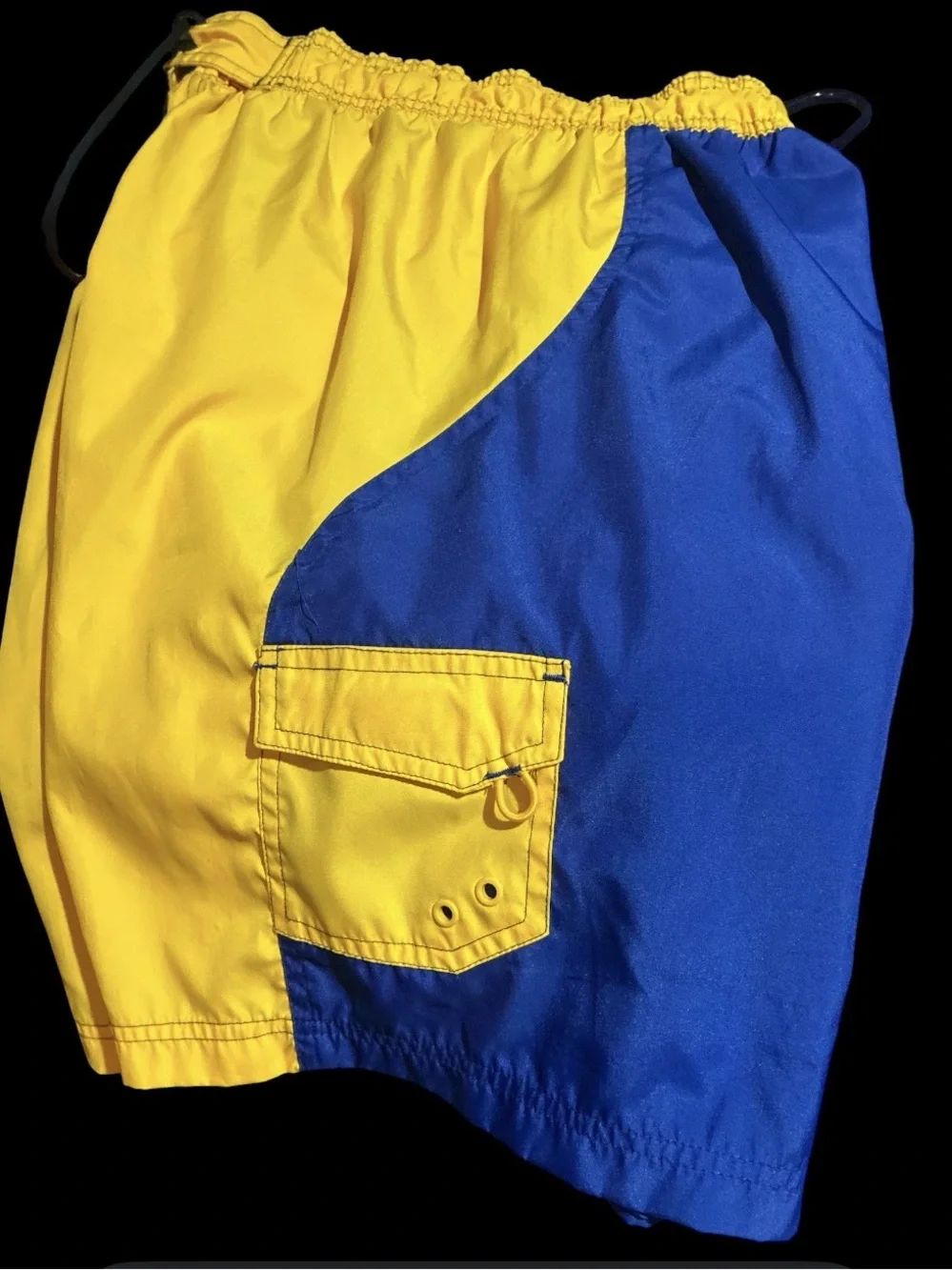 Sand & Sun Boys Swim Trunks Size XL (18) Yellow & Blue Colorblock